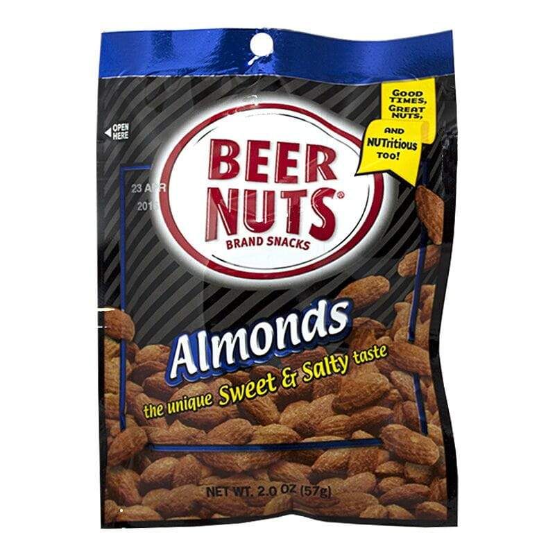 12 Wholesale Beer Nuts Sweet & Salty Almonds - 2 Oz.