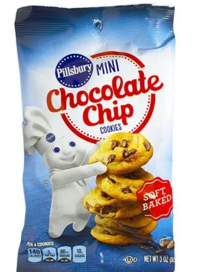 72 Pieces of Chocolate Chip Cookies - Pillsbury Mini Chocolate Chip Cookies 3 Oz.