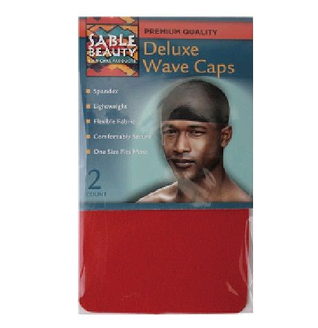 96 Pieces of 2 Pack Wave Cap Red