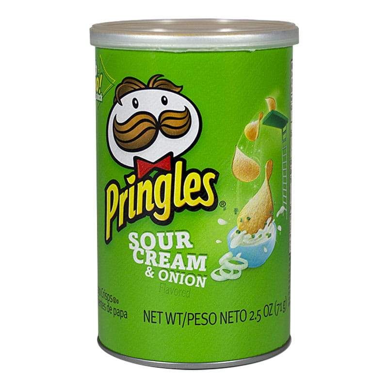 12 Pieces of Pringles Sour Cream & Onion Potato Chips - 2.5 Oz.