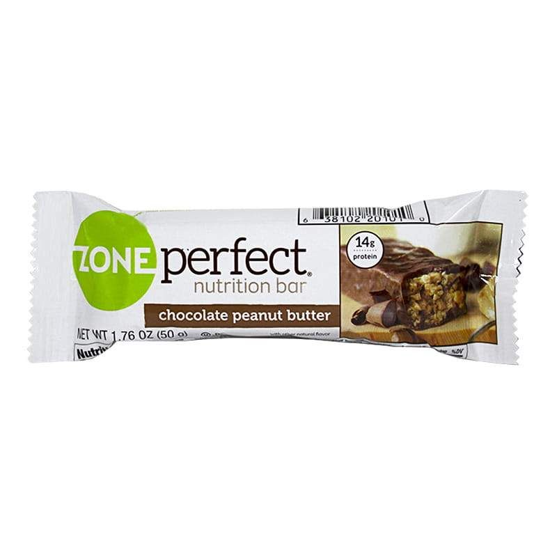 72 Pieces of Nutrition Bar - Zone Perfect Nutrition Bar Chocolate Peanut Butter 1.76 Oz.