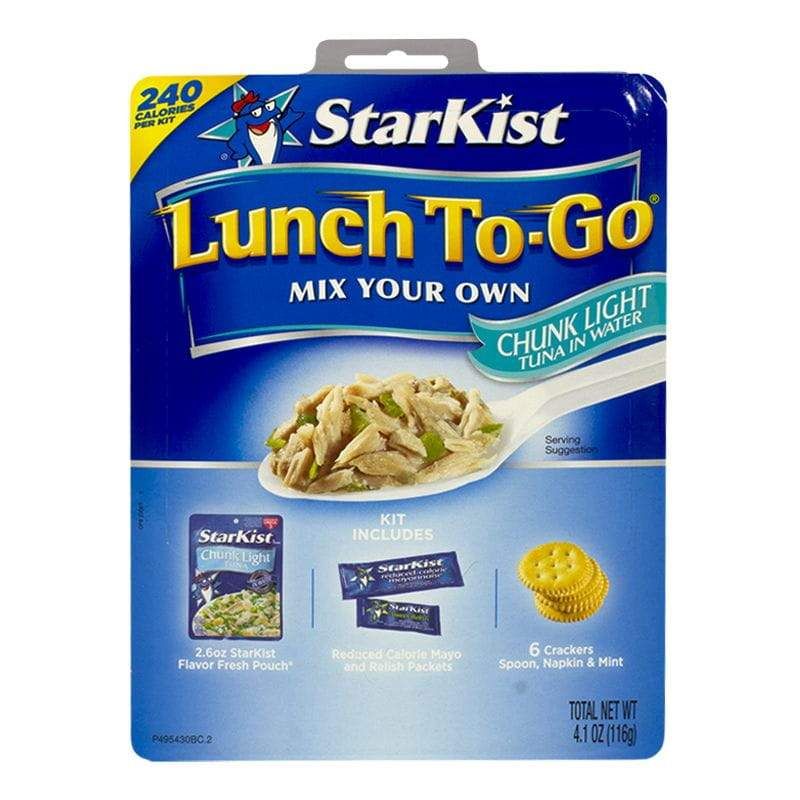 12 Pieces of Chunk Light Tuna Lunch TO-Go KiT- 4.1 Oz. Plus Crackers & Mayo