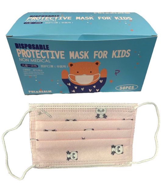 4 Wholesale Kids Three Layers Disposable Face Masks