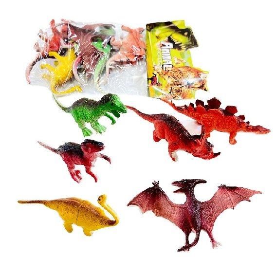 36 Wholesale 6pc Toy Dinosaur In Bag