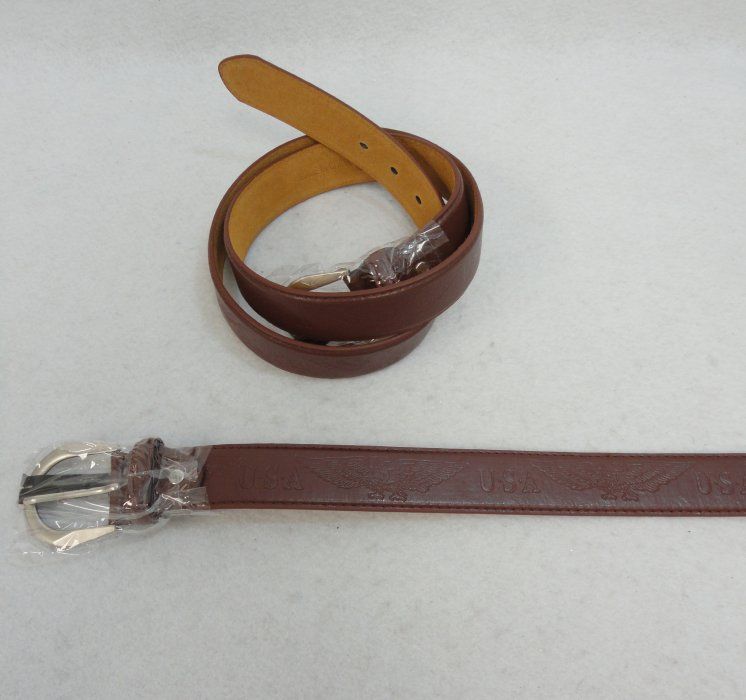 24 Pieces BelT--Wide Brown Usa Eagle Size Xxxlarge - Unisex Fashion Belts