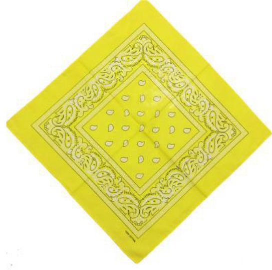 60 Pieces Yellow Western Neck Bandana Bandanas at