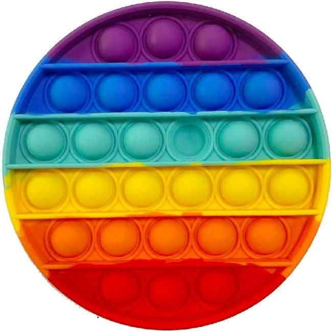 24 Wholesale Push Pop Fidget Toy [rainbow Circle]