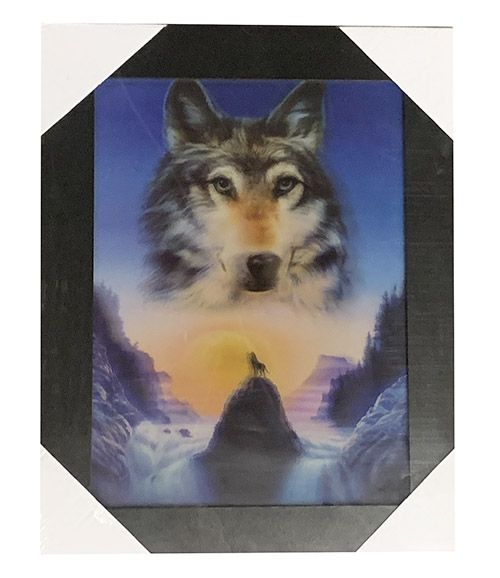 12 Wholesale Wolf Head Canvas Picture