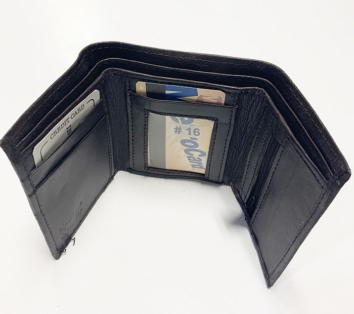 24 Pieces of Tri Folded Wallet In Brown