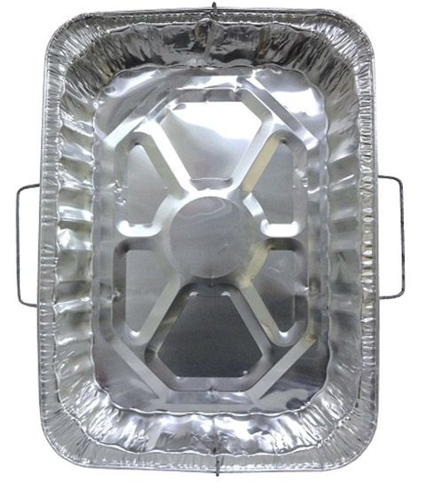 50 Pieces of Aluminum Tray Rectangle With Handle
