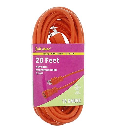 6 Pieces of 20 Foot Mid Duty Extension Cord