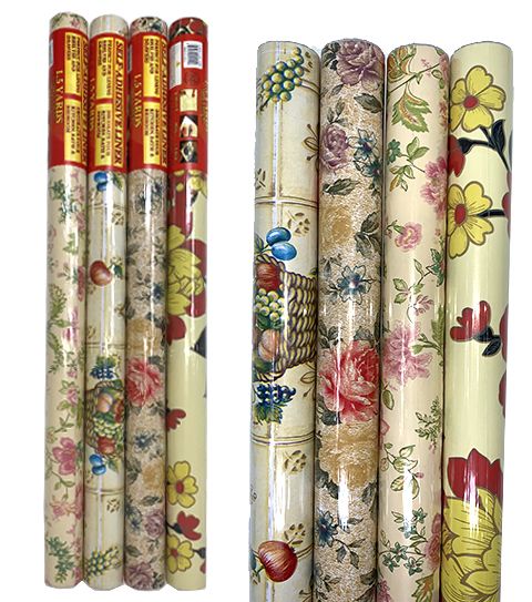 72 Wholesale Shelf Liner Adhesive Flower Style - at 