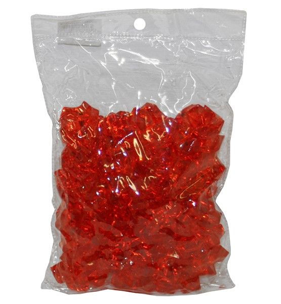 24 Pieces of Plastic Decor Color Red 400 Gram