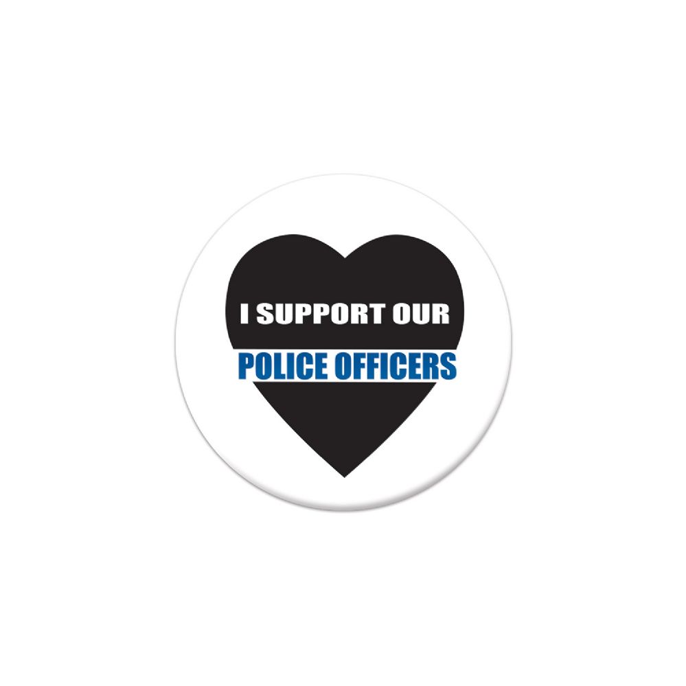 6 Wholesale I Support Our Police Officers Button