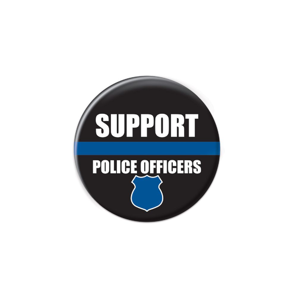 6 Pieces Support Police Officers Button - Costumes & Accessories