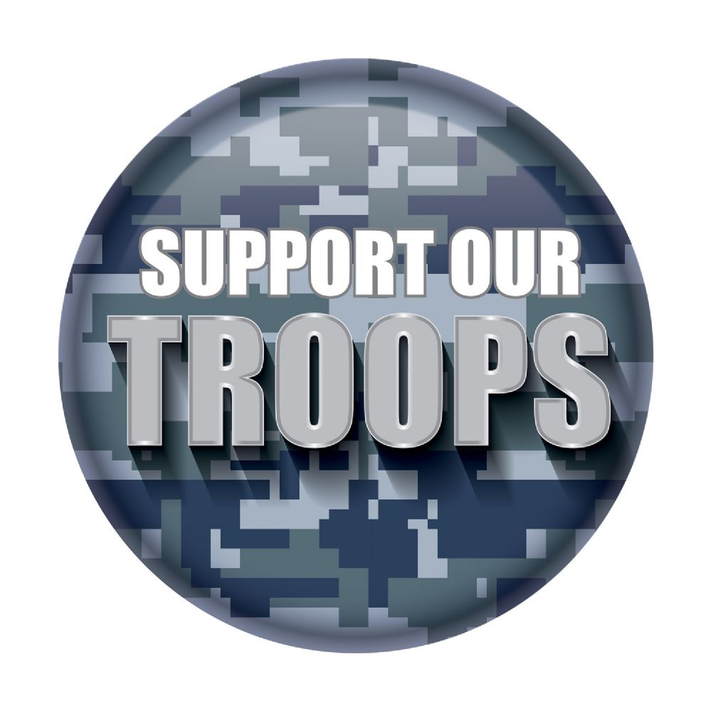 6 Wholesale Support Our Troops Button