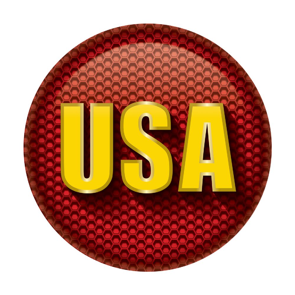 6 Wholesale USA Button