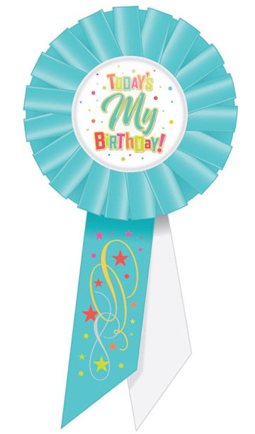 6 Pieces Today's My Birthday! Rosette - Bows & Ribbons