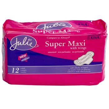 36 Pieces of Maxi Pads W/wings 12ct Super