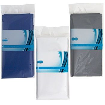 48 Pieces of Shower Curtain Liner 70x72in Peva W/magnets White/grey/blue100g Hba Printed pb