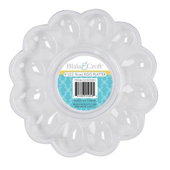 72 Pieces Egg Serving Plate 9in 12 Wells Clear Plastic W/kitchen Label - Plastic Serving Ware