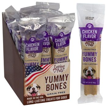 15 Pieces of Dog Treats Chicken Flavor Stick 2.8 Oz In Cnt Dsply Made In Usa GraiN-Free Yummy Bone