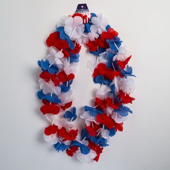 24 Pieces of Lei Patriotic 3pk Polyester