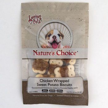 24 Pieces of Dog Treat Biscuits Chicken Wrapped Sweet Potato 2.0 oz