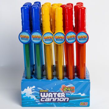 24 Pieces of Water Blaster 14.5in 3asst Color In 24pc Pdq/label