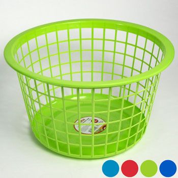 24 Wholesale Basket Mini Round 16.5 Inch Dia 9.65 Inch Tall 4 Colorspoly Bag #1416