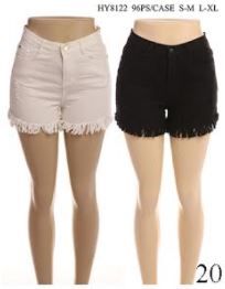 24 Wholesale Women's Fashion Solid Color Shorts With Button In Assorted Two Colors