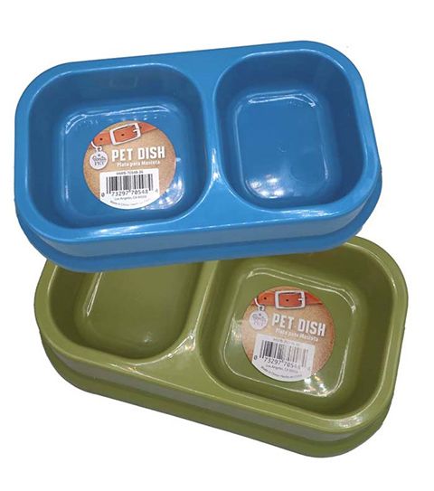 72 Pieces of Dog Bowl Double Assorted Color