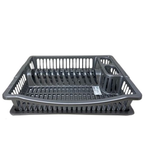 24 Pieces of Dish Rack With Drainer In Gray