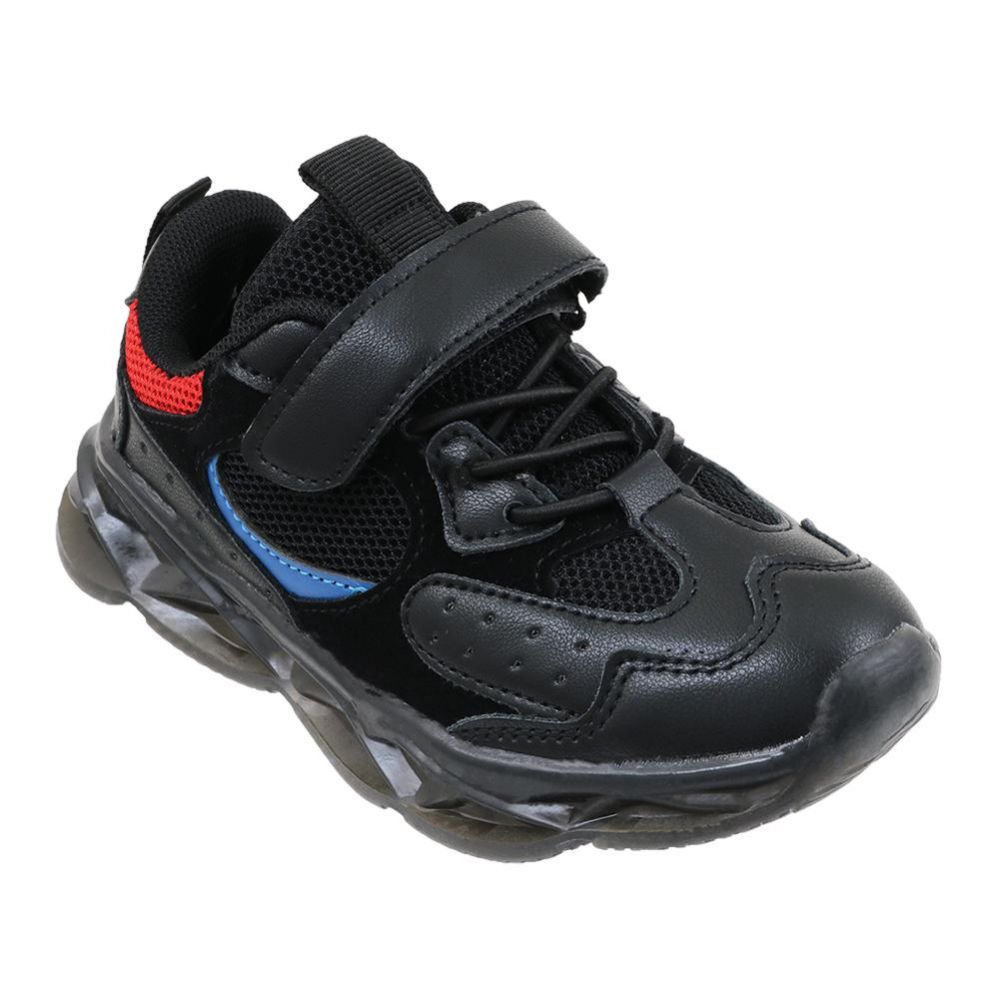12 Wholesale Boy's Sneakers Casual Sports Shoes In Black