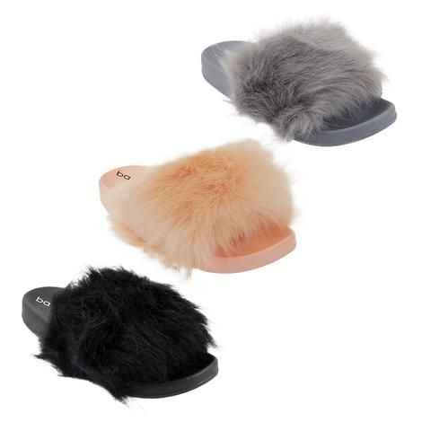 30 Wholesale Women' Fur Slides
