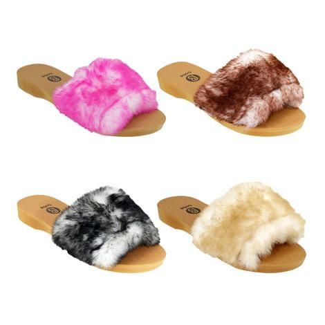 40 Wholesale Women's Fur Slides