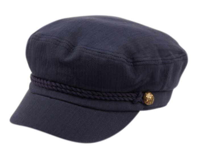 12 Wholesale Cotton Greek Fisherman Hats In Indigo Blue