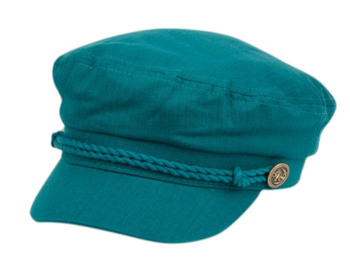 12 Wholesale Cotton Greek Fisherman Hats In Teal