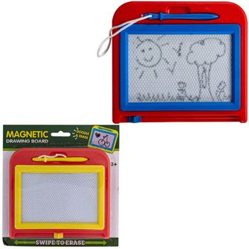 24 Pieces of Magnetic Drawing Board Doodle Erase 6.25 X 5.75in 2ast Color Blister Age 3+