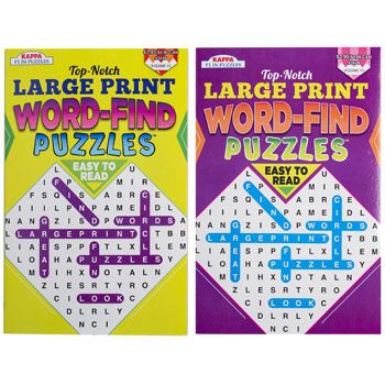72 Pieces of Word Find Large Print Pocketsize In Floor Display 2 Asstd