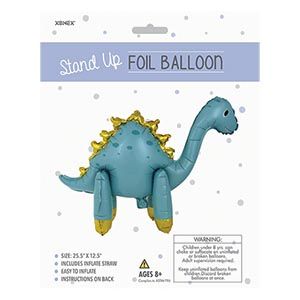 48 Wholesale StanD-Up Foil Balloon - Dinosaur