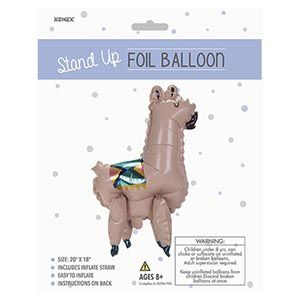 48 Wholesale StanD-Up Foil Balloon - Llama
