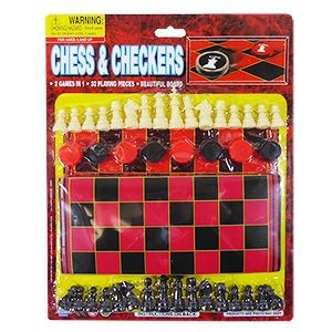 48 Pieces of 2-IN-1 Chess And Checkers Game