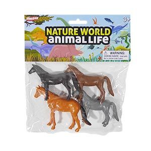 48 Wholesale Nature World Horses - 4 Piece Set