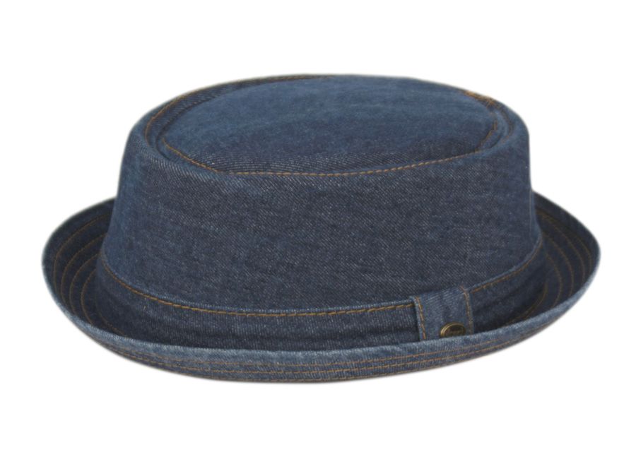 denim pork pie hat