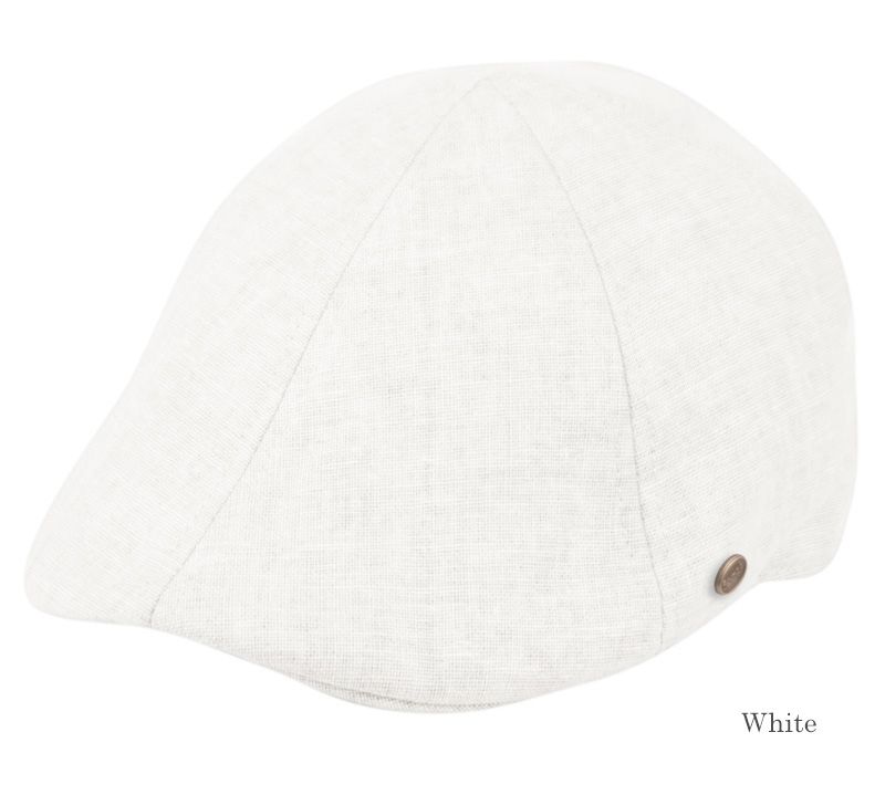 12 Pieces Linen Duckbill Ivy Caps In White Fedoras, Driver Caps