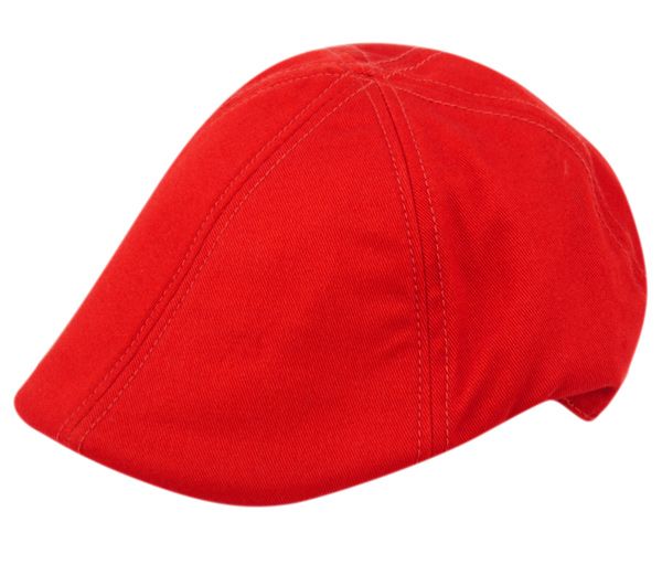 12 Wholesale Cotton Duckbill Ivy Caps In Red