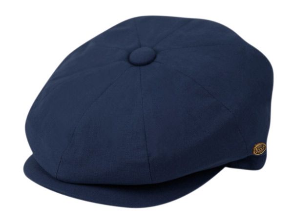 12 Wholesale 100% Cotton Newsboy Caps In Navy