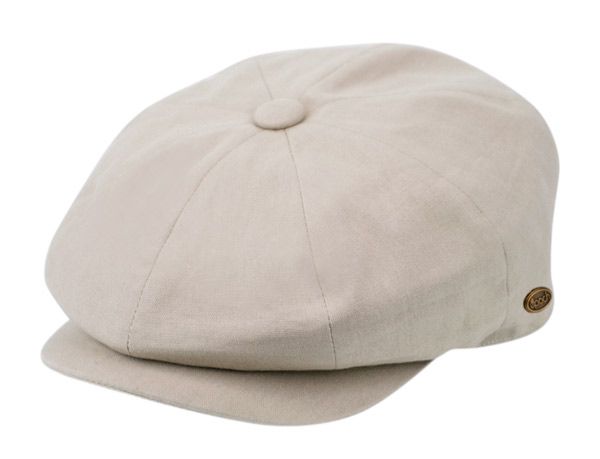 12 Wholesale 100% Cotton Newsboy Caps In Stone