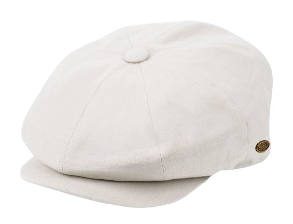 12 Wholesale 100% Cotton Newsboy Caps In White